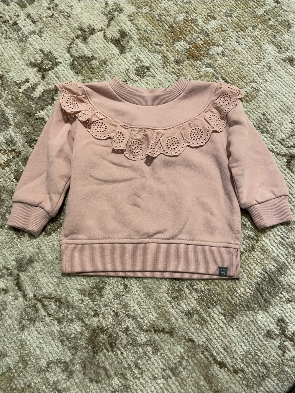 5/$25 Toddler Pink Eyelet Ruffle Sweatshirt